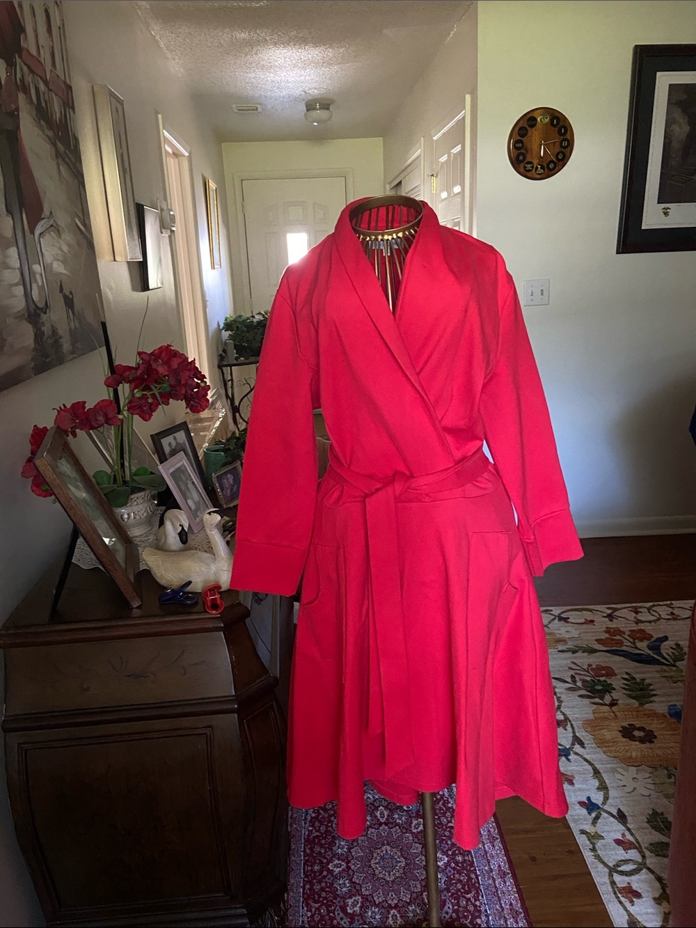 MISSLOOK Red Midi Wrap Dress